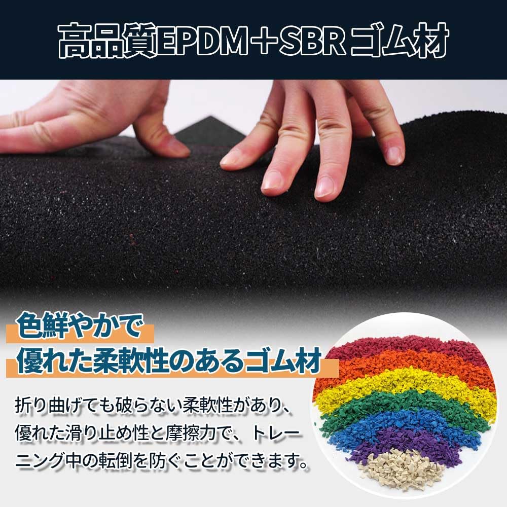 Amazon.co.jp: ジムマット ゴムマット トレーニングマット 50×50cm 8枚