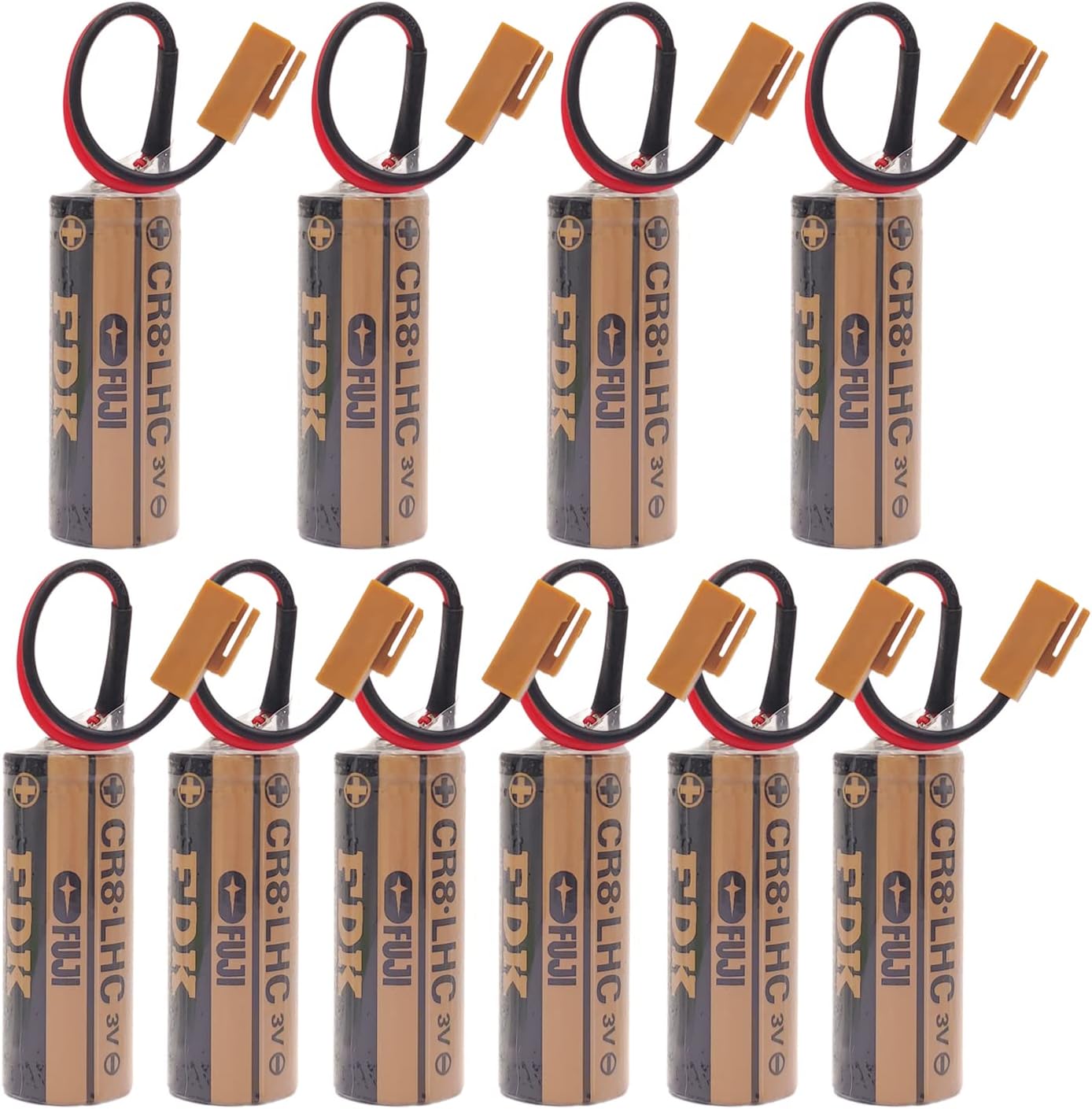 (10-Pieces 3V 3000mAh Lithium Battery Replacements for Fuji FDK CR8.LHC 17430, Toto CR8-LHC TH559EDV410R, TOTO THP3053 Back Up Batteries