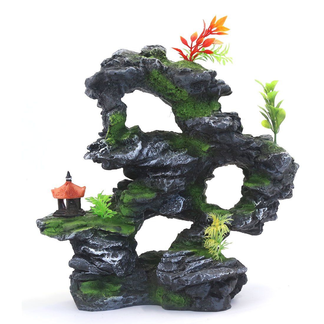 Ruilogod Décoration d'aquarium Aqua Paysage Montagne Artificielle 11.02 x 6.69 x 10.63inch