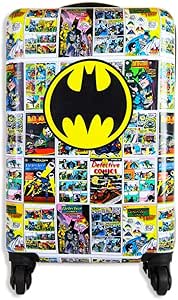 Fast Forward Batman Luggage for Boys, 20 Inches Hard-Sided Tween Spinner Suitcase for Toddlers, Kids Carry-On Travel Trolley, Kids Carry-On Luggage with Wheels