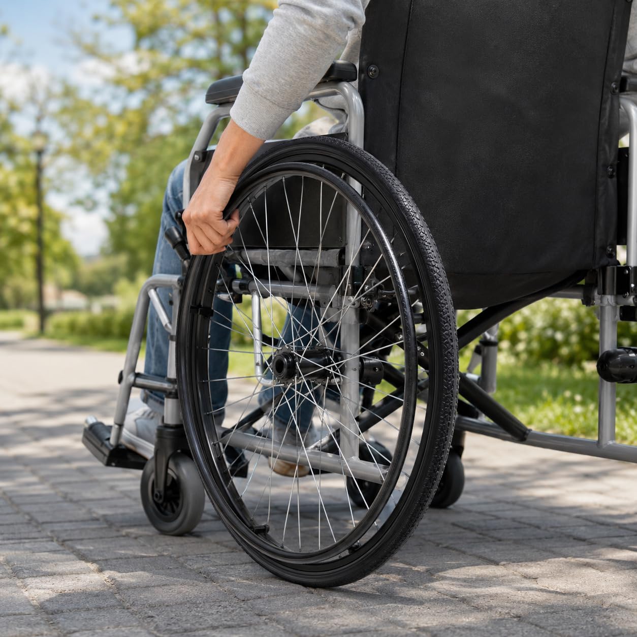CLISPEED Neumáticos sólidos para silla de ruedas: no rayan neumáticos traseros para silla de ruedas compatibles con neumáticos de silla de ruedas de goma maciza 24x1 3/8, ruedas de repuesto grises