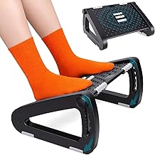 Foot Rest for Under Desk at Work - Ergonomic Under Desk Footrest for Office, Adjustable Foot Stool Desks Footrests with Roller Massager - Leg Support Rest for Office Chair &amp; Gaming Home