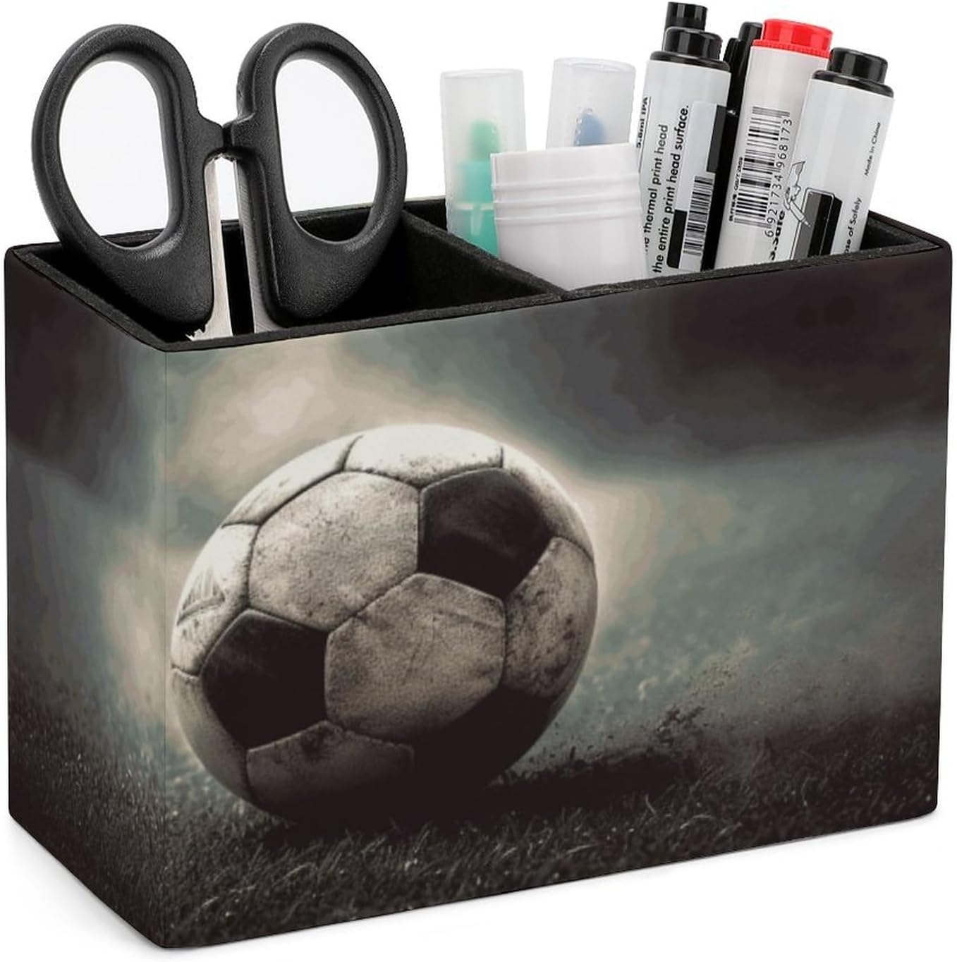 Sport Soccer Pen Holder Desk Organizer for Office Studio