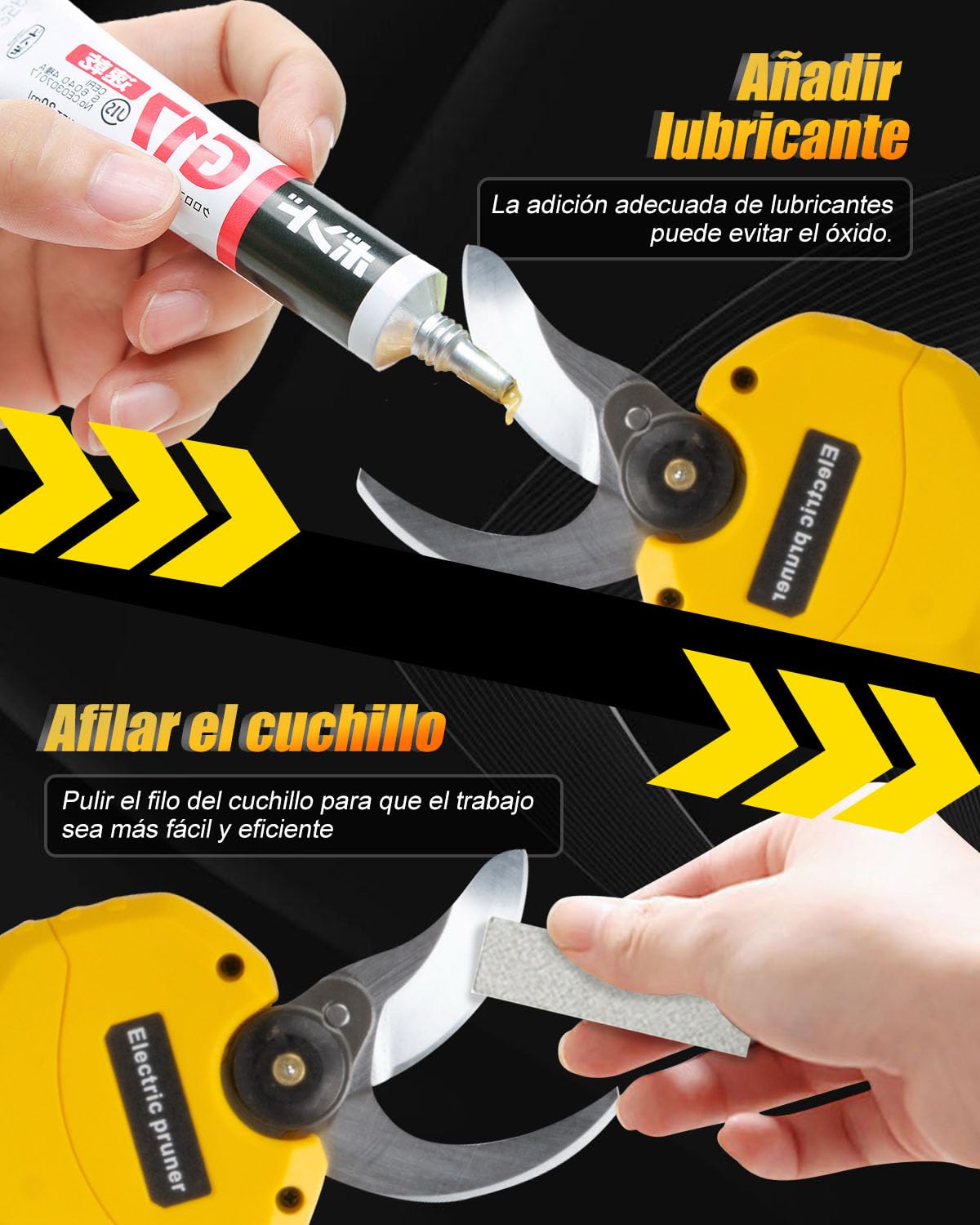 Forbici da potatura elettriche a batteria 30 mm professionali, 2 batterie 2000 mAh 21 V, motore brushless, schermo LCD, forbici potatrici elettriche per potatura alberi, giardino, orto, vigneto e uso