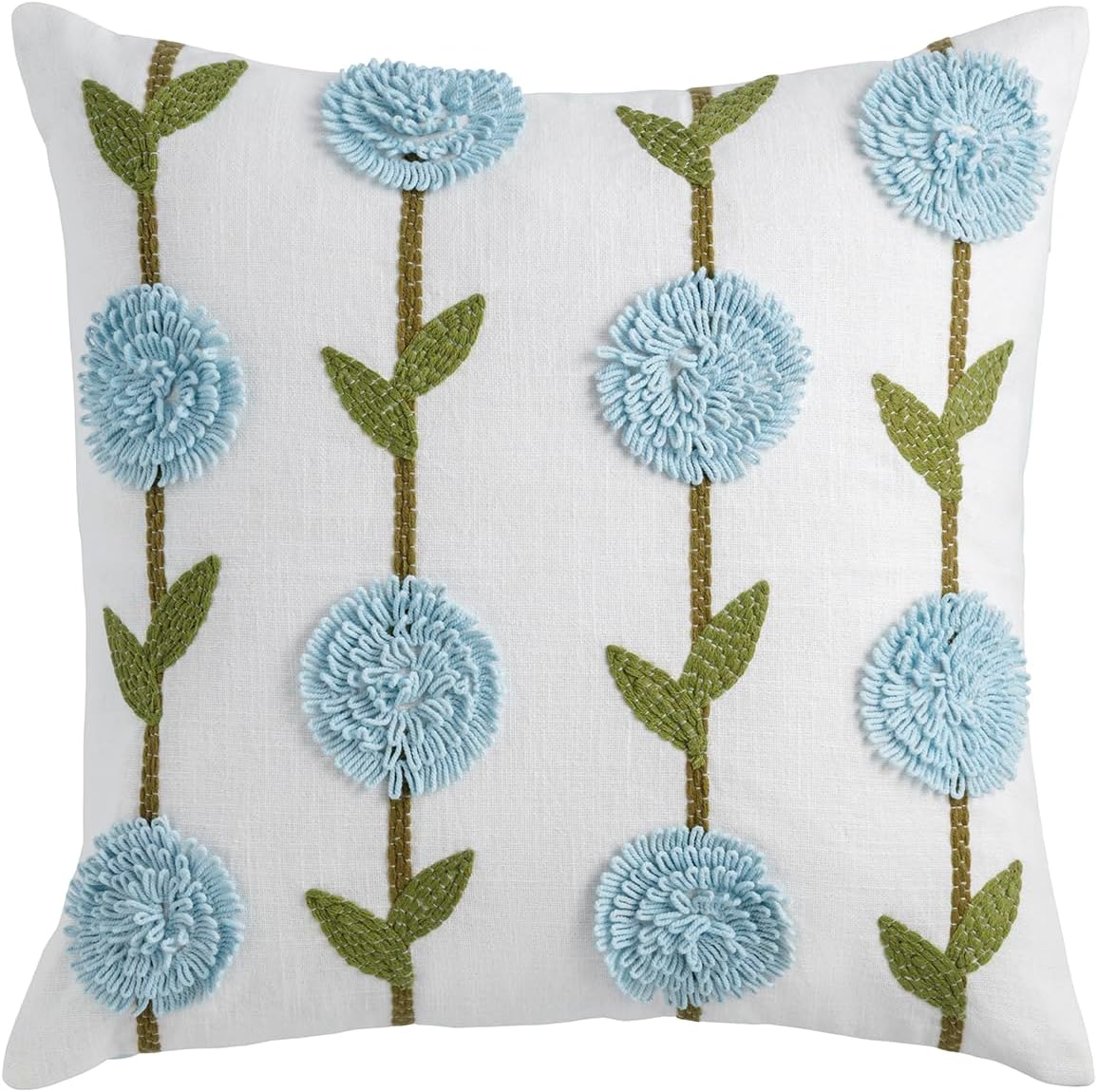 Mud Pie Front Blue Hydrangea Pillow