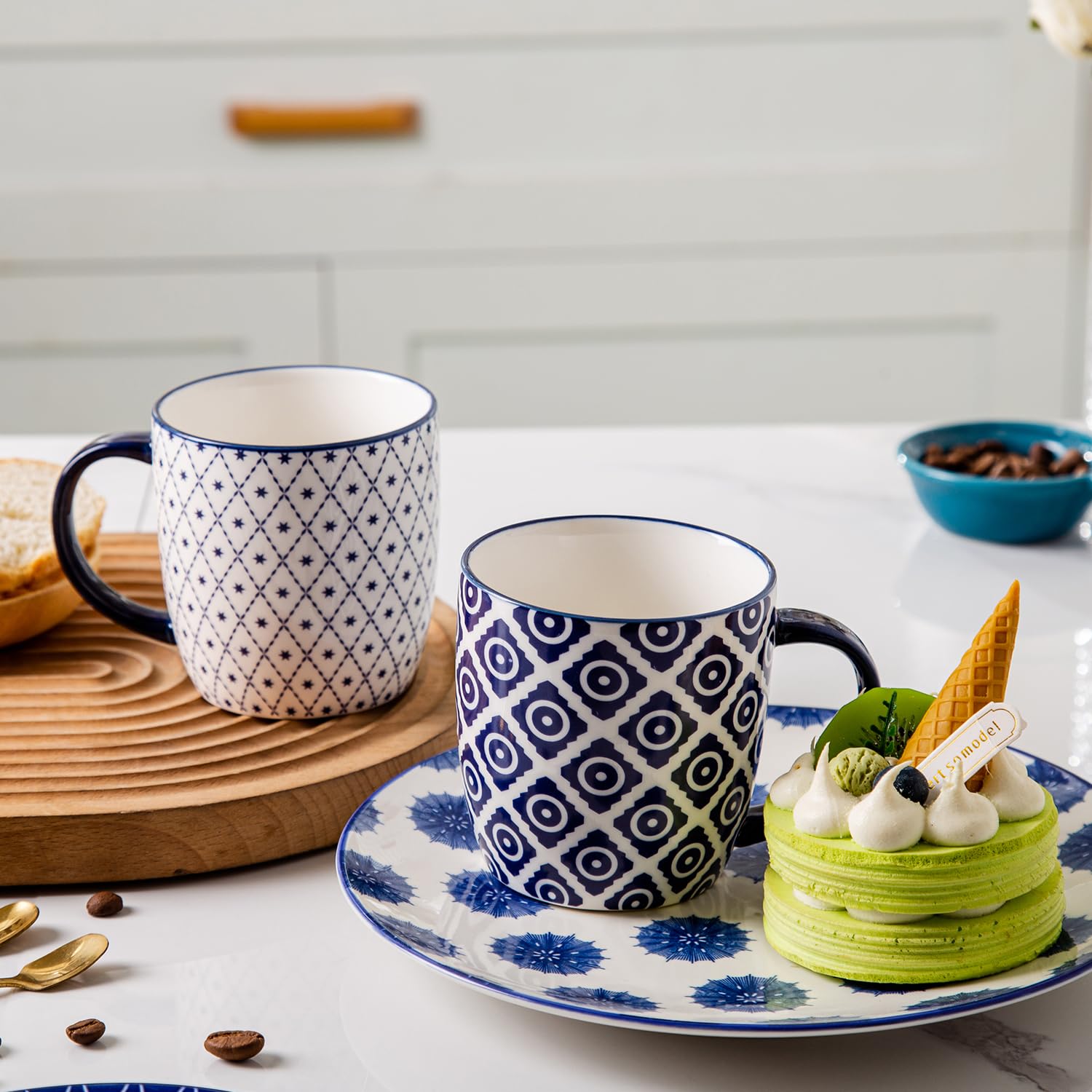 Selamica Lot De 6 Tasses à Café En Céramique Avec Poignée Pour