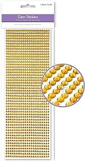 Rhinestone Strips Adhesive Rhinestones for Crafts Jewels for Crafts Gem Stickers Craft Gems Face Jewels Chunky Glitter Face Gems Face Glitter Face Jewels Face Stickers 4MM 1,029 Pieces (Gold)