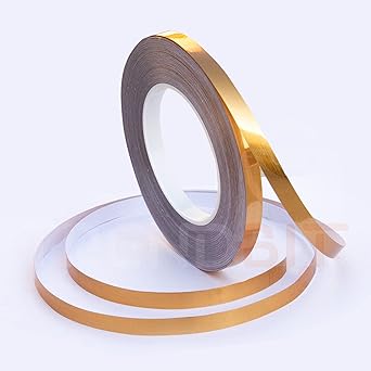 TRENDBIT Tile Gap Sticker Waterproof | 50 Meters Golden Tape, Self adessive | Tile stickers for flooring |tile decoration tape | Gap Sealing Tape Strip | (1cm x 50m, Golden)
