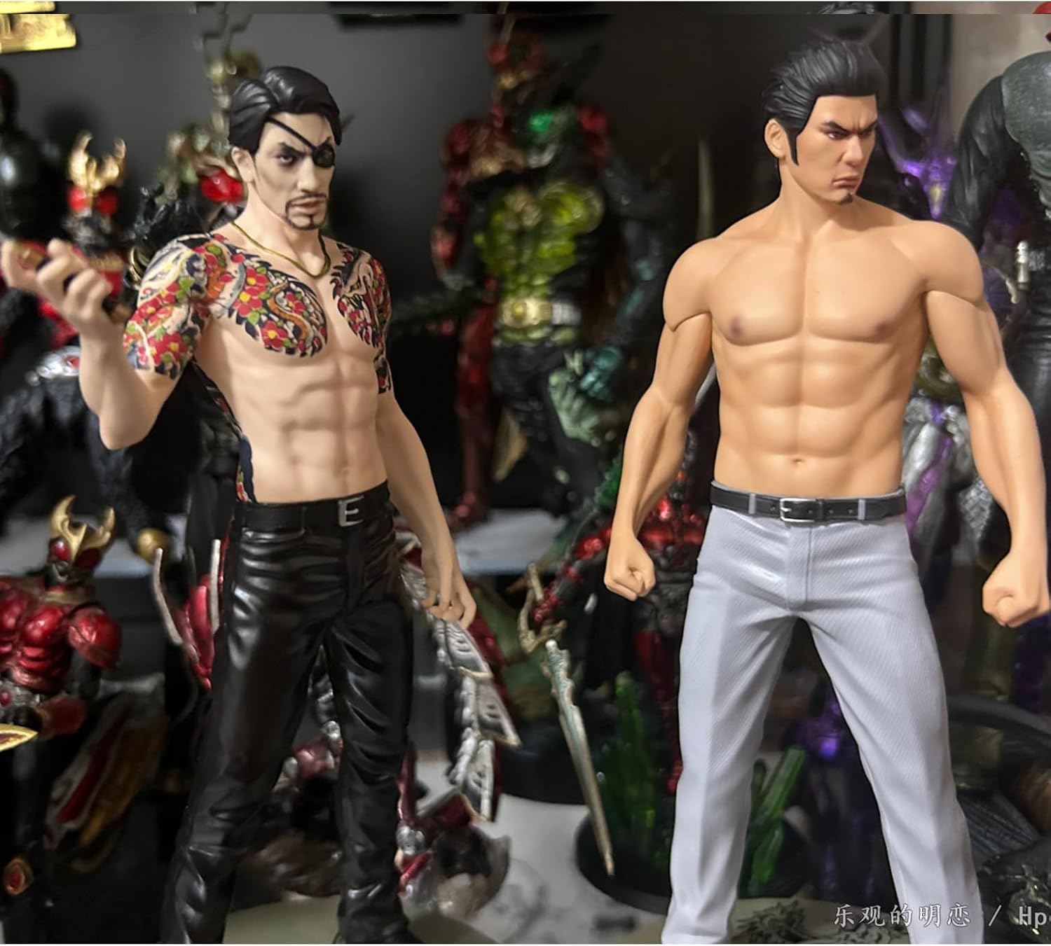 2pcs Goro Majima and Kiryu Kazuma Figure Standing Pose 17cm Original Painting Figures Goro Majima Action Figure Collectibles Statue