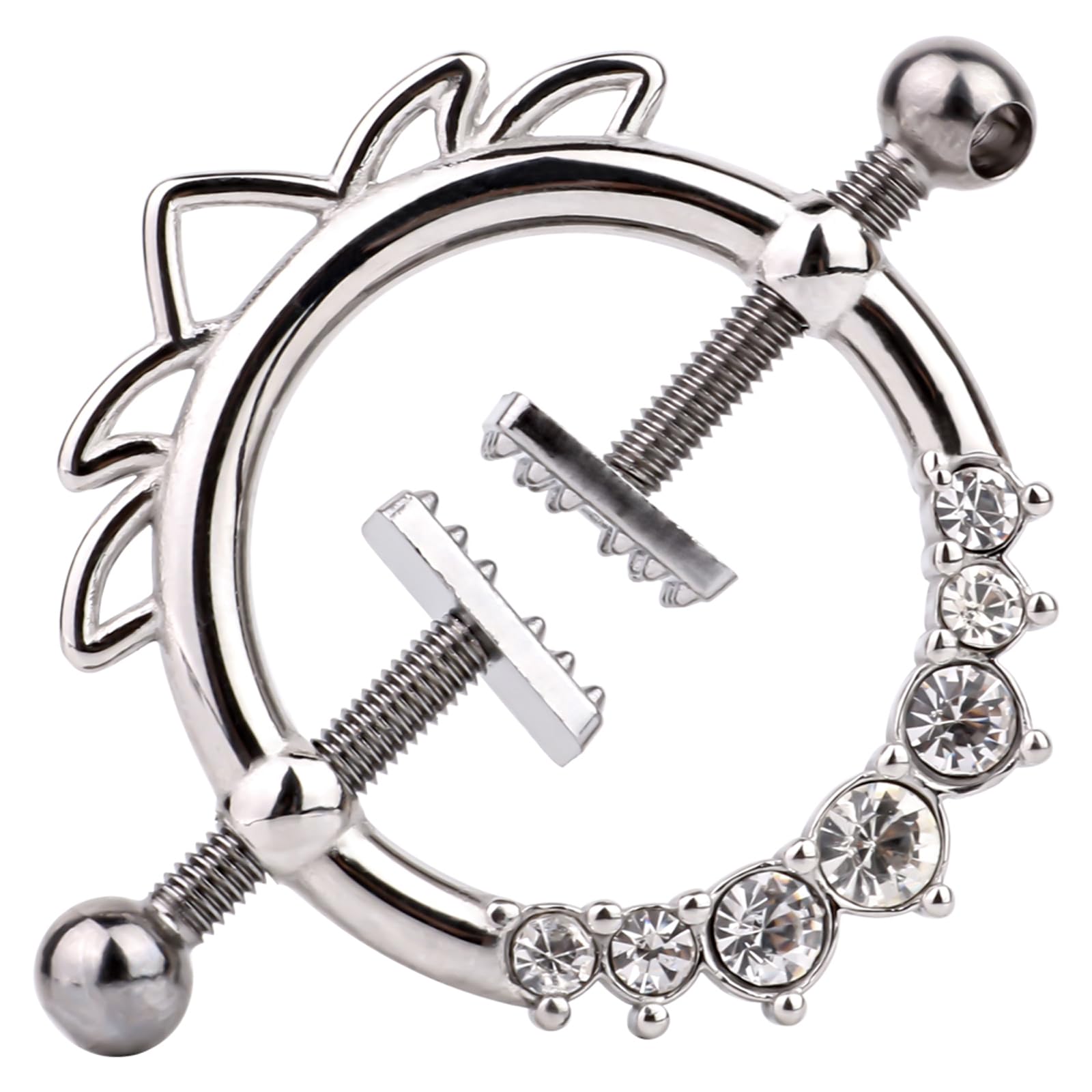 Edelstahl Einstellbare Brustwarzenklemmen mit Kette – BDSM Fetisch Nippelkette für Frauen und Männer – Sinnliche Nipple Clamps für Paare und Bondage-Sets