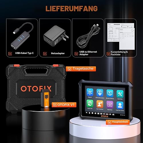 OTOFIX Valise Diagnostic Auto D1 Lite, 2026 Tous Les Diagnostic Voiture du système avec Test Actif, 38+ Fonctions de Service, réinitialisation de l'huile, EPB, SAS, BMS, 2 Ans de Mise à Jour Gratuite - 8