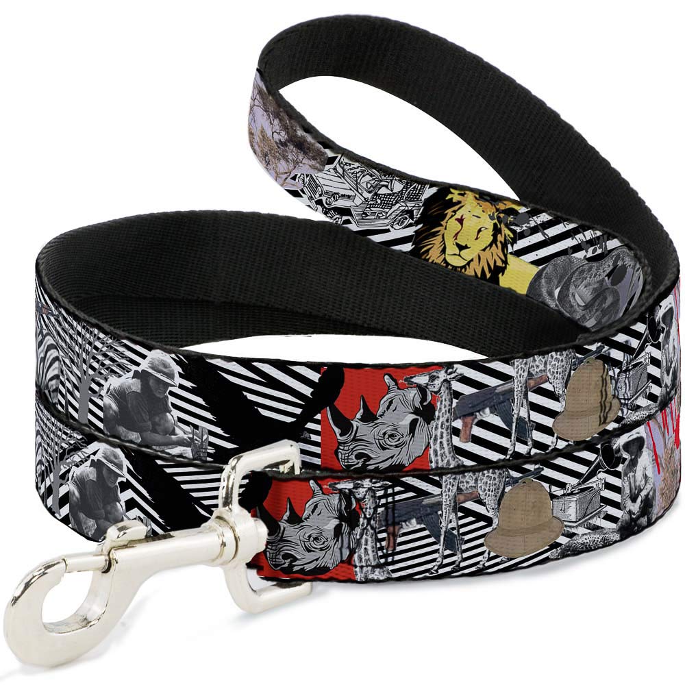 Laisse pour chien Buckle Down Safari sangle étroite de 1,3 cm haute résistance