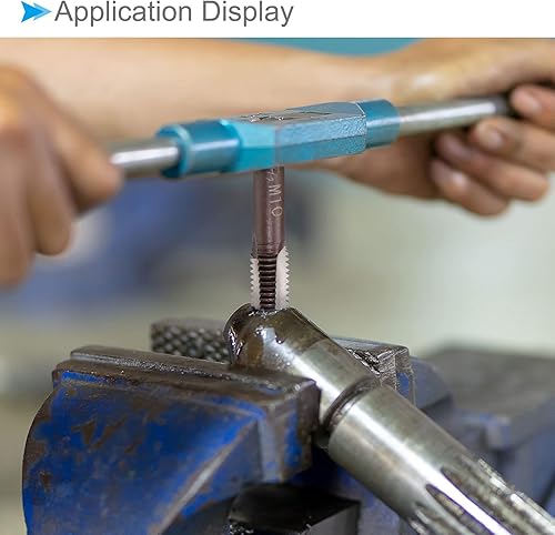 Miniatura 10 de CoCud Tapones de roscado a mano, rosca M8 x 1, herramienta métrica de aleación de acero, rosca inferior cónica (aplicaciones para reparación de