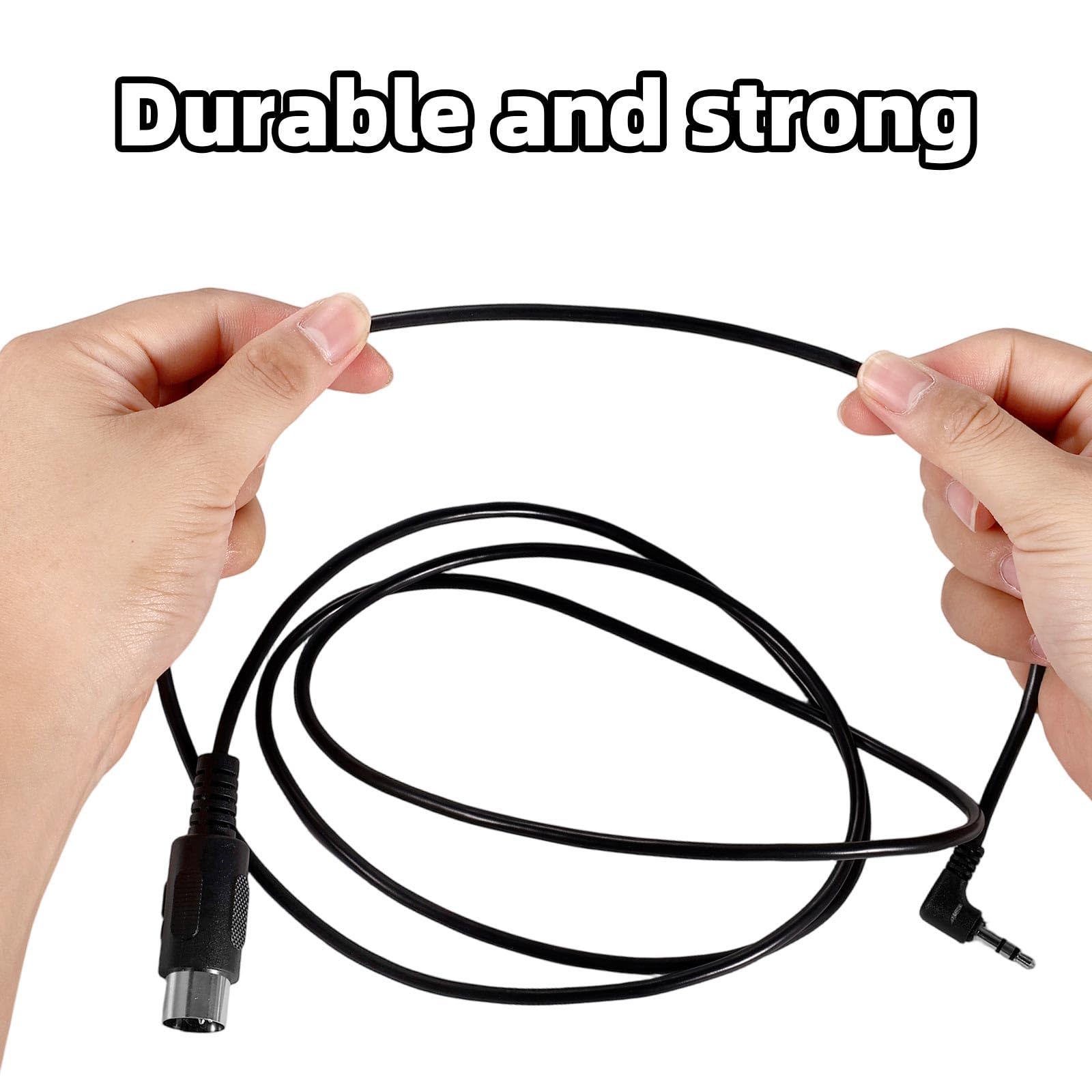 2szt Kabla MIDI Typu A z Wtykiem TRS 3,5mm i 5-Pinowym Męskim DIN, 30cm Długości Kabel TRS Wielokierunkowy z 5-Pinowym Wtykiem MIDI do Klawiatur Syntezatorów i Systemów DAW (Czarny)
