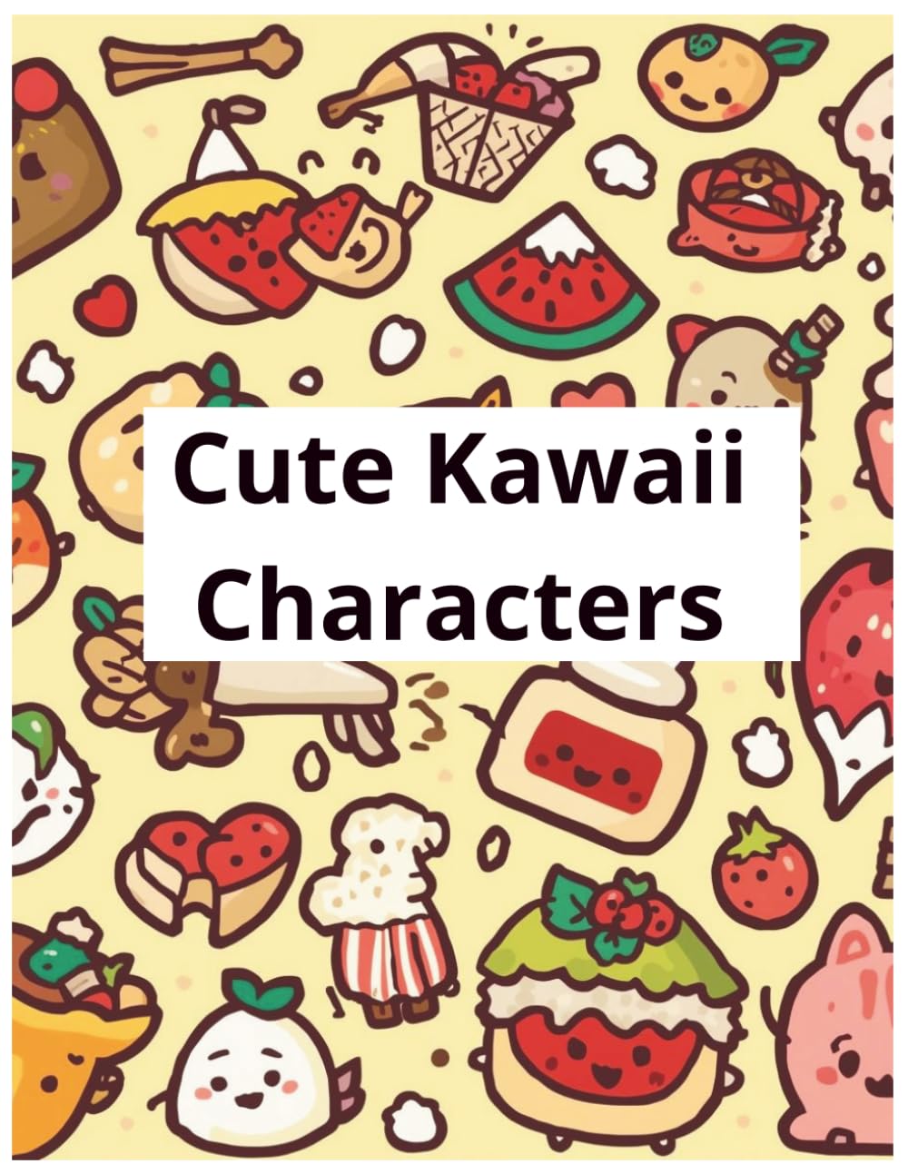 Cute Kawaii Characters: food, animals, objects with faces
