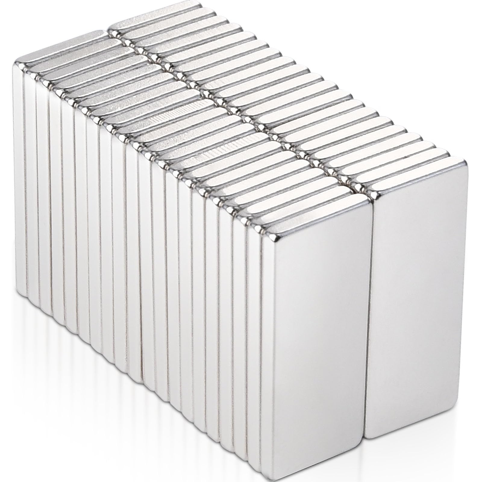 40 sztuk mocnych magnesów 20x8x1,5 mm, mini magnesy neodymowe, bardzo mocne, prostokątne, do tablicy magnetycznej, tablicy do przypinania, szafy kuchennej, białej tablicy, tablicy magnetycznej