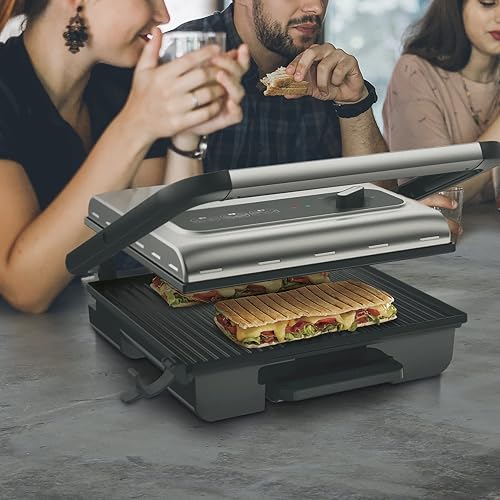 Tefal Multi-function Electric Meat Grill, 2000 W, 3 Level Thermostat, Non-stick Plates, Convenient Vertical Storage, Paninis, Grill, Inicio, Black GC242D40 - 5