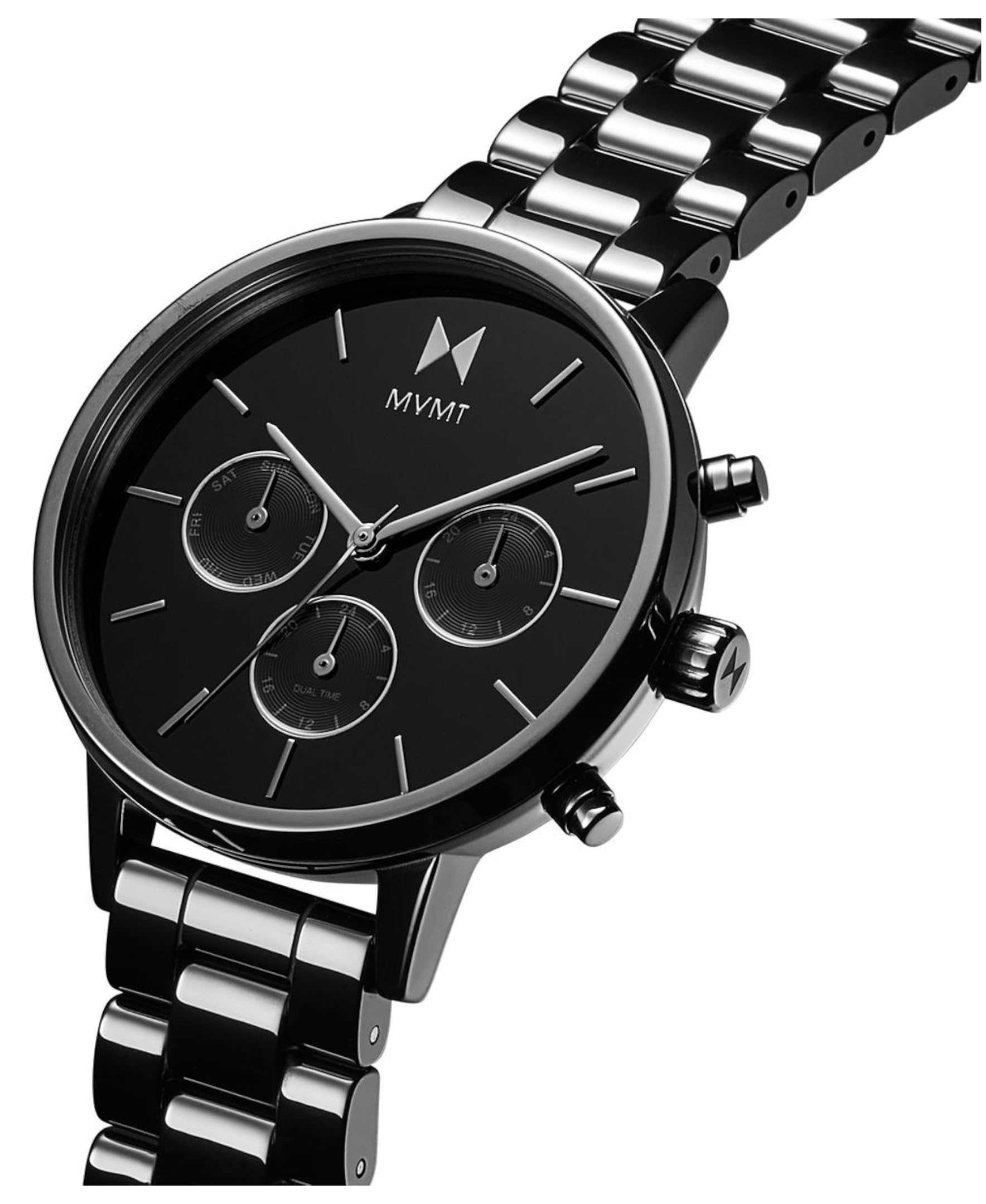 MVMT Reloj Analógico de Cuarzo multifunción Colleción Nova para Mujer con Correa de cerámica, Piel o Acero Inoxidable