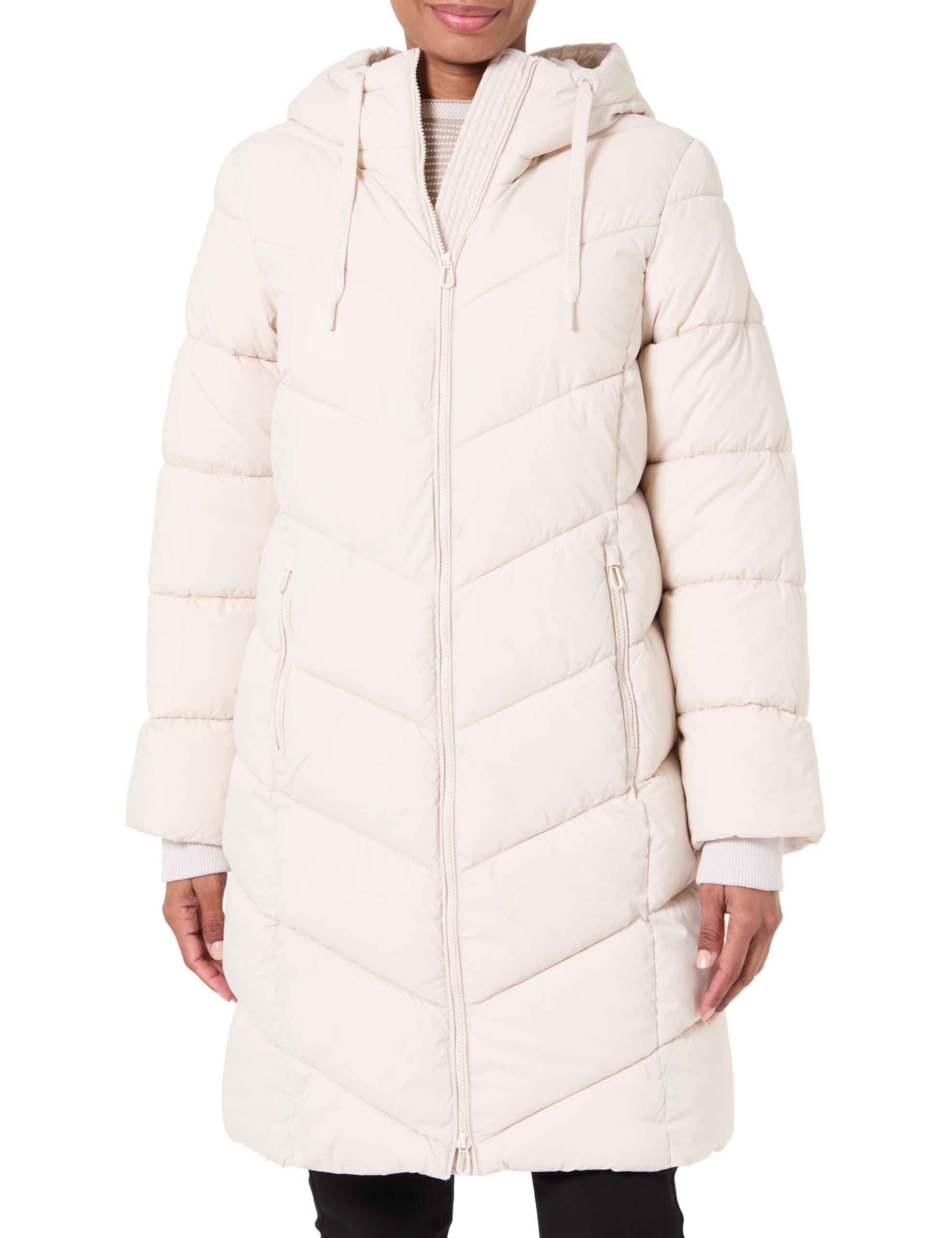 TOM TAILOR Damen 1047529 Puffer-Mantel mit Kapuze
