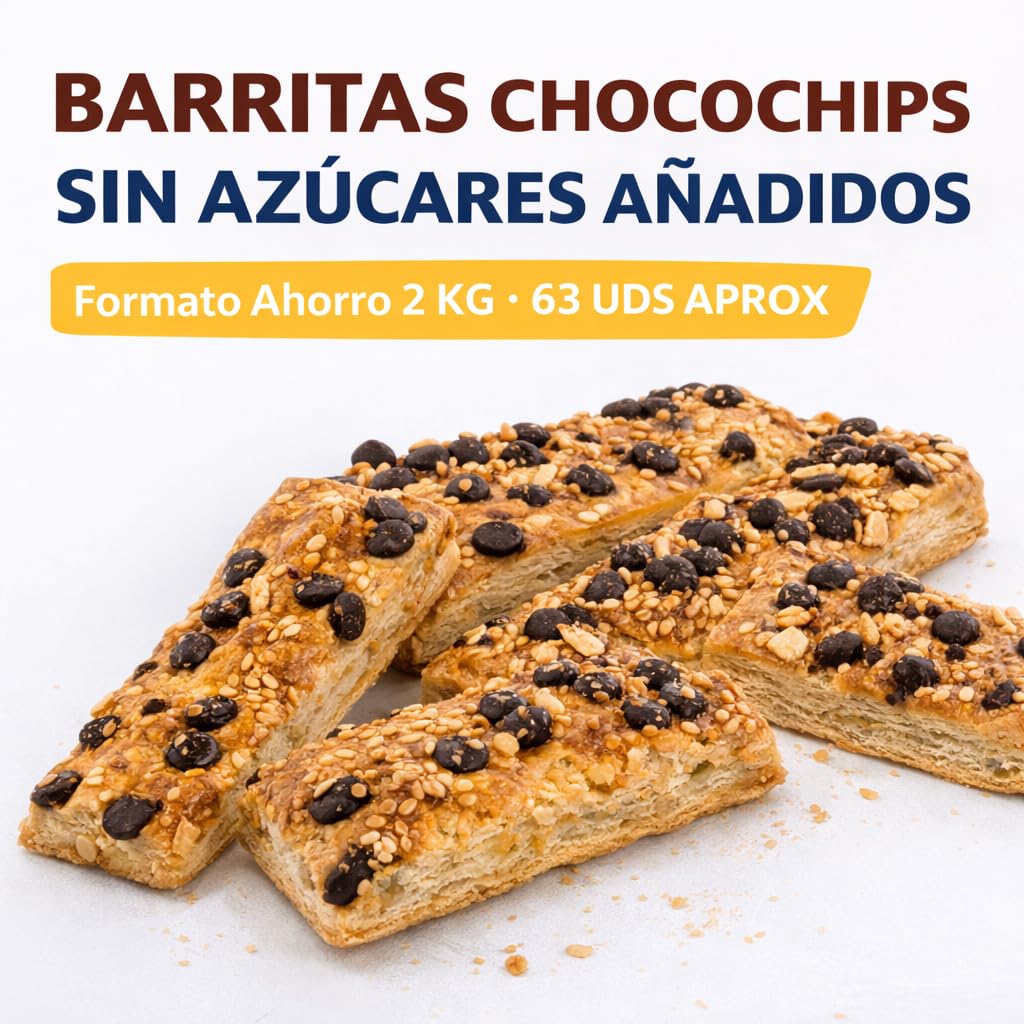 LAPASION - Barritas integrales con chocolate, almendra y sésamo | Sin azúcares añadidos | 2 Kg