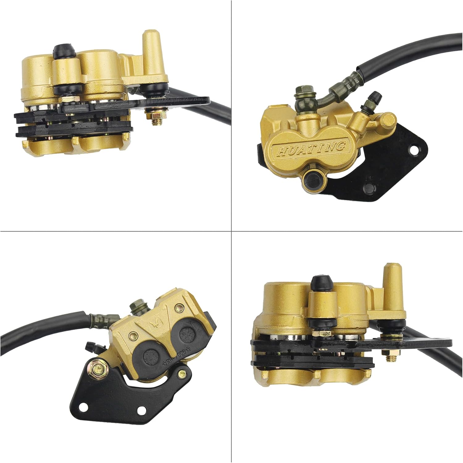 GOOFIT Rear Foot Disc Brake Master Cylinder Assembly with Back Brake Pads Replacement for 50cc 70cc 90cc 110cc 125cc ATV Dirt Bike Pit Bike Go Kart