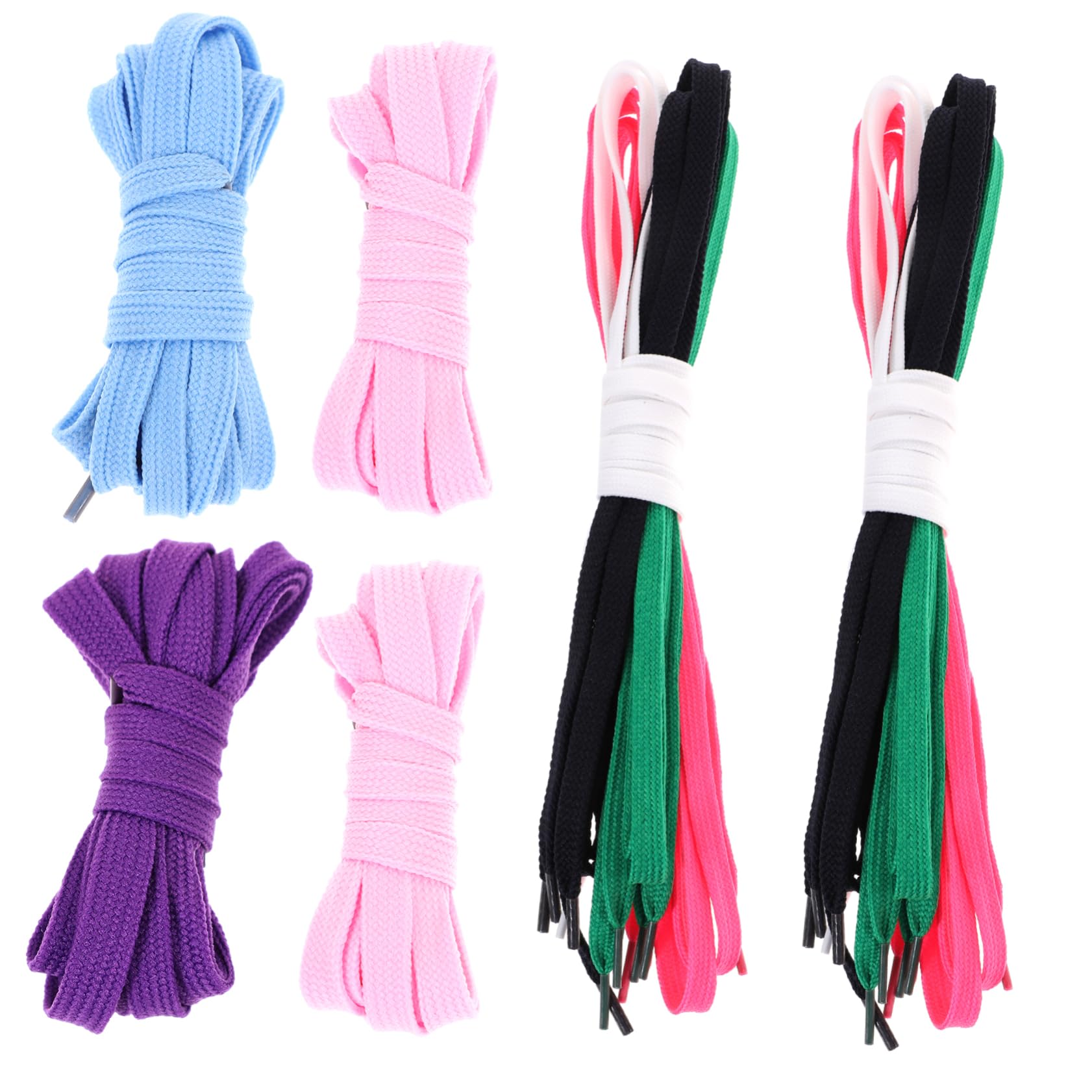 12paires Lacets Plats Pour Chaussures De Sport Et Couleurs Assorties Dimensions
