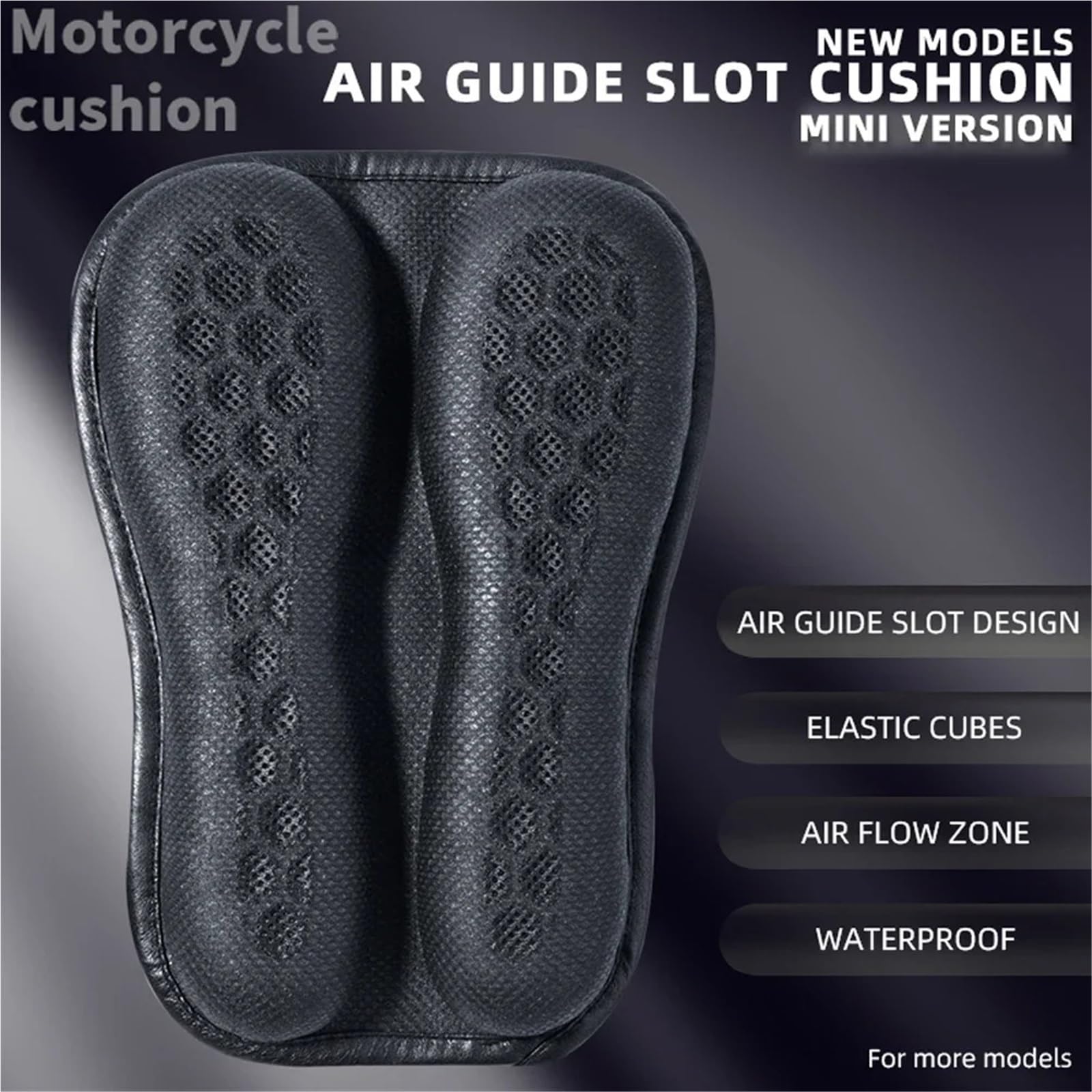 pokrowce z siatki 3D Fotele motocyklowe pełne Sièges de moto remplis d'air pour en effet d'absorption des chocs et decompression.(A)