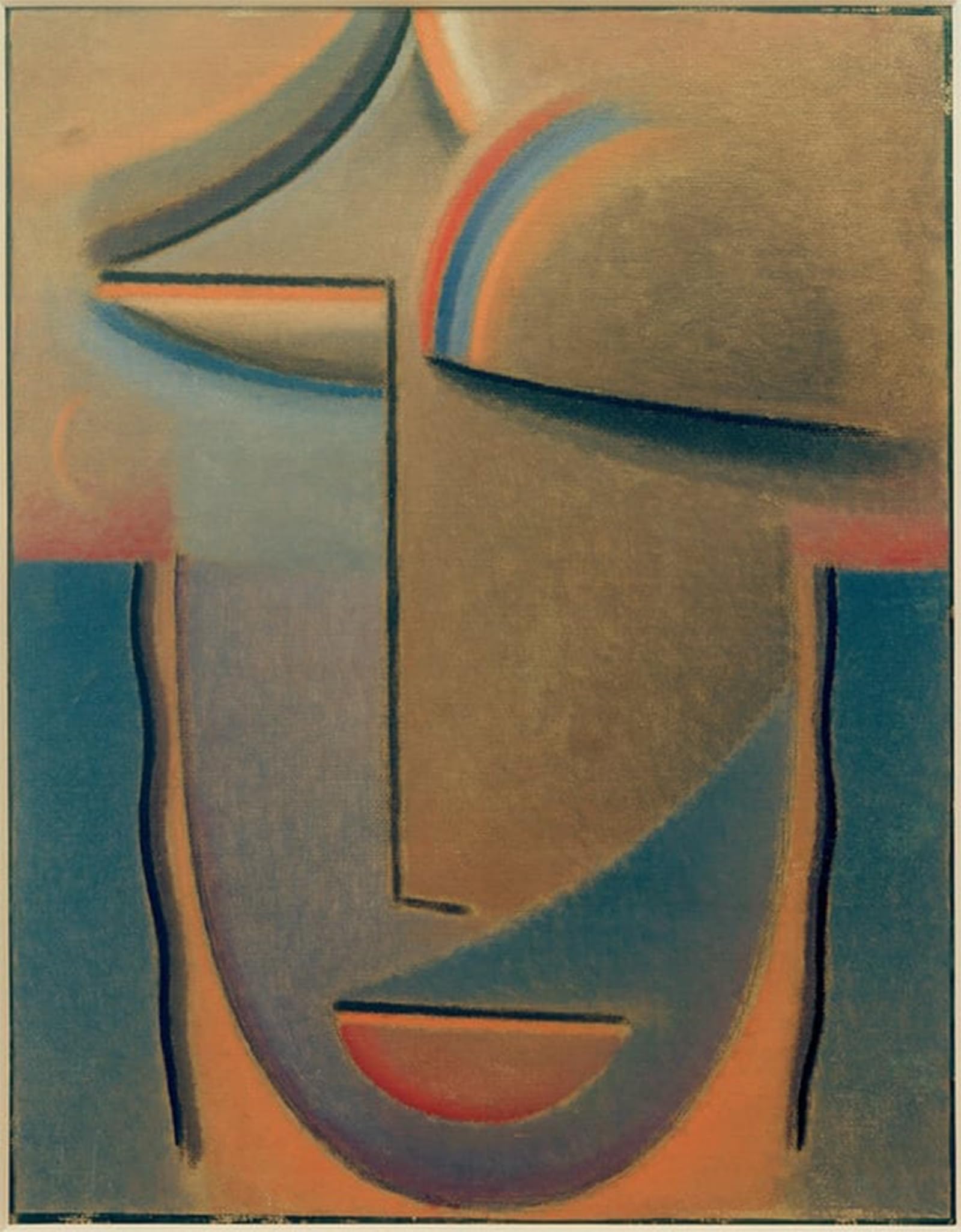 ARTXLXXBN Famous Print Painting Colorful Art Print Abstrakter Kopf Abend by Alexej Von Jawlensky Canvas Art Decorations for Home Decor 60x90cm