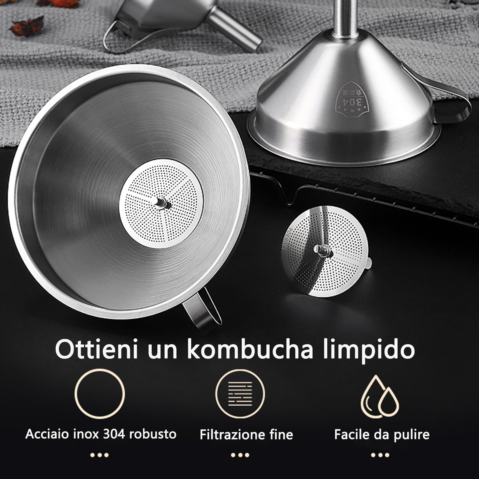 Kit de Démarrage Kombucha et Jun avec Bocal en Verre 5,5L, Robinet Inox, Accessoires de Fermentation Continue, Bandelettes pH, Thermomètre, Housse, Entonnoir et Filtres