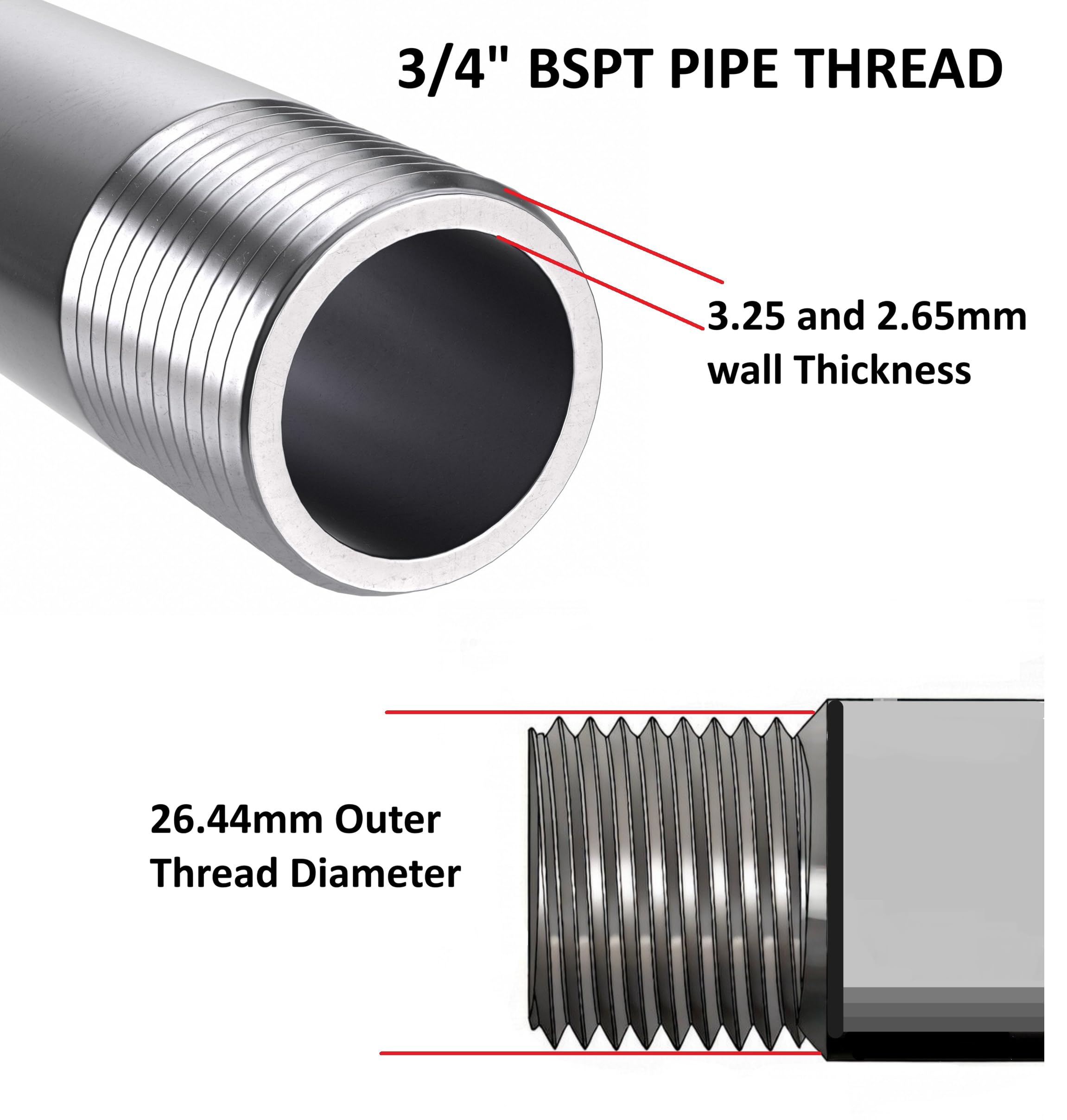 Y&Y Decor Heavy Duty Woodworking Pipe Clamp Set, 3/4"" Cast Iron, 4 - View #8