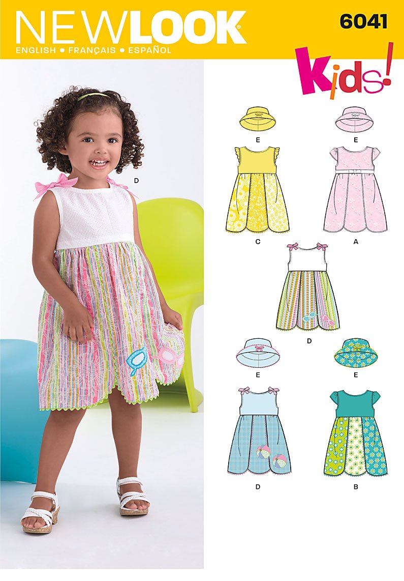 New Look 1 Schnittmuster Kinderbekleidung 2-1- iChoose 6041 Kleinkinder Mütze