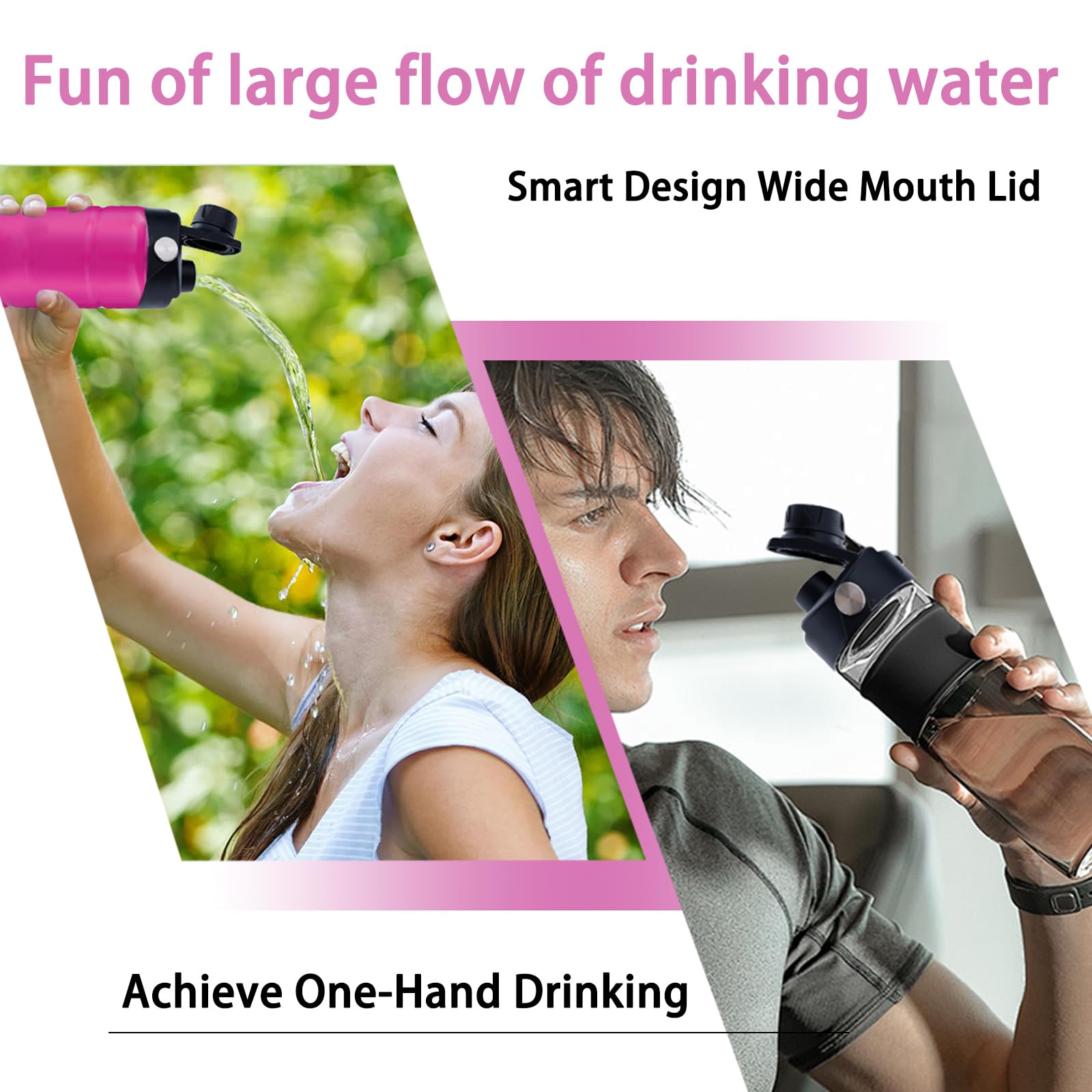 Ersatzdeckel für Wasserflaschen, kompatibel mit Bubba, 680 ml, 907 ml und 1134 ml, auslaufsicherer und staubdichter Ersatzdeckel, kompatibel mit Bubba, 2 Stück