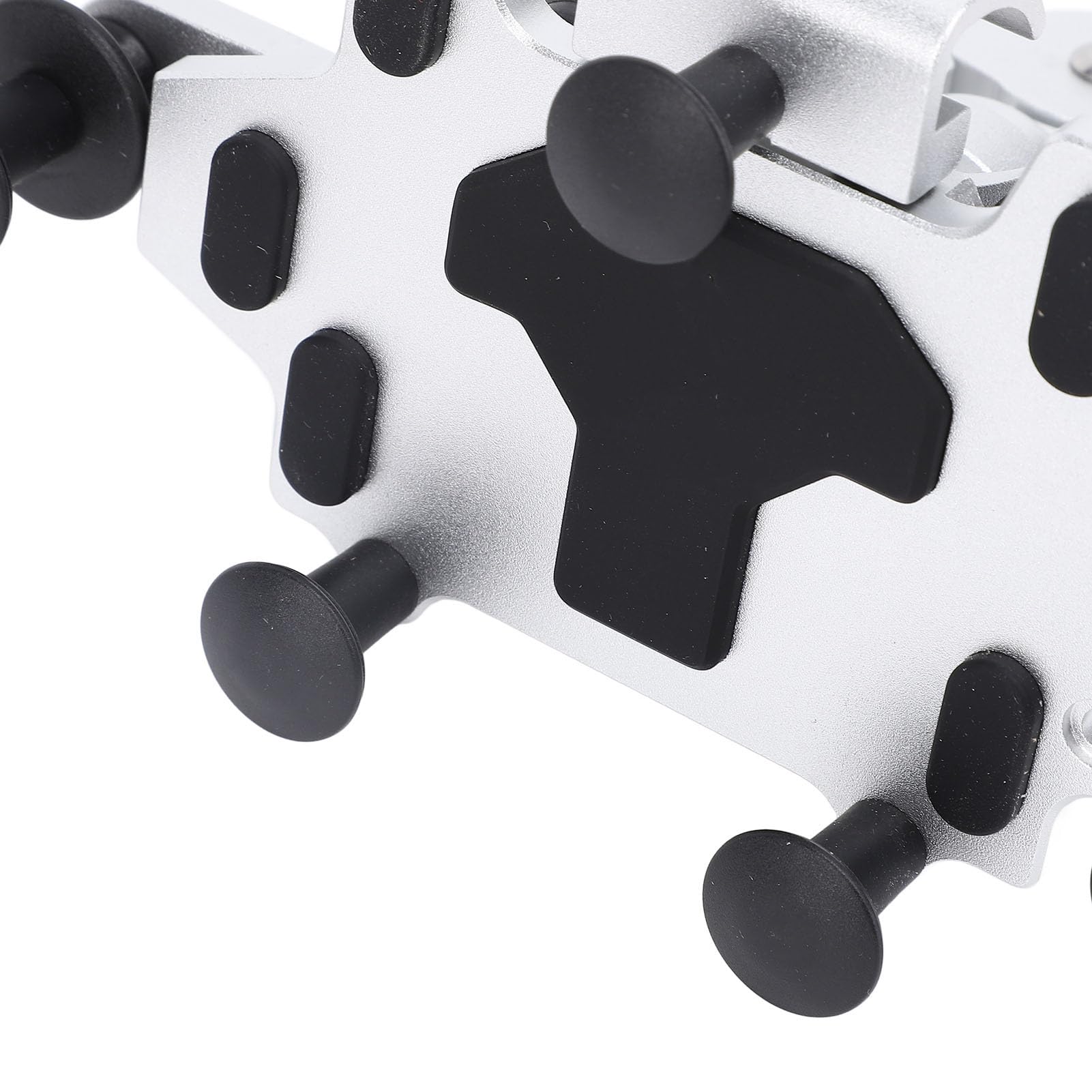 CHICIRIS Support de Téléphone pour Moto, Alliage d'aluminium Résistant aux Chocs, Angle de Réglable pour Cyclisme et Scooters (Silver)