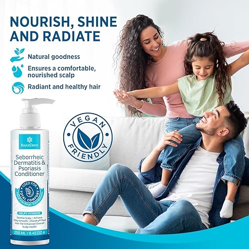 Miniatura 6 de Roycederm Champú para la psoriasis, champú y acondicionador para dermatitis seborreica, con crema facial