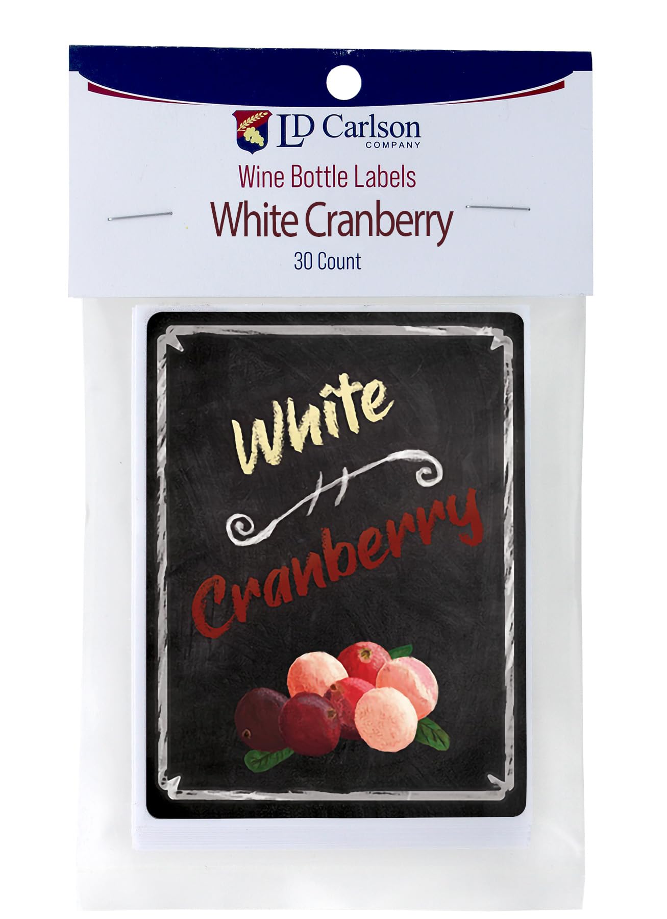 White Cranberry Wine Labels 30/Pack Mist Collection