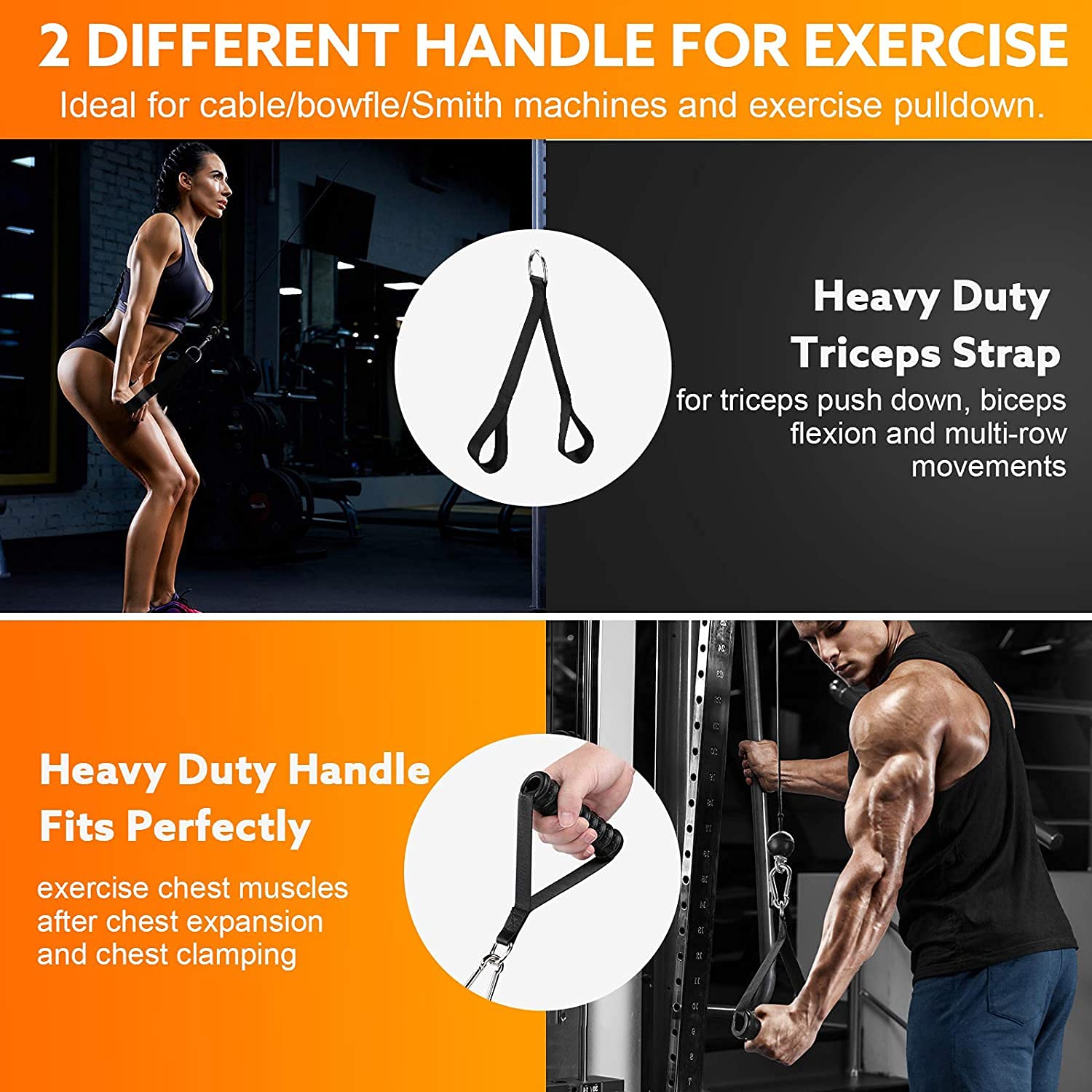 Elikliv 2.0M/6.5Ft Cable Pulley, Tricep Pulley System for Arm Strength