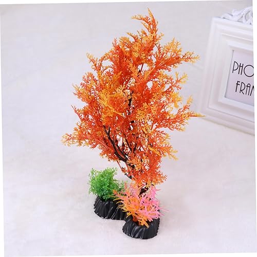 Miniatura 2 de POPETPOP Decoración de acuario, 1 unidad, adorno de acuario, pecera, planta, árbol, cubierta, decoración de acuario, decoración de pecera, ornamento