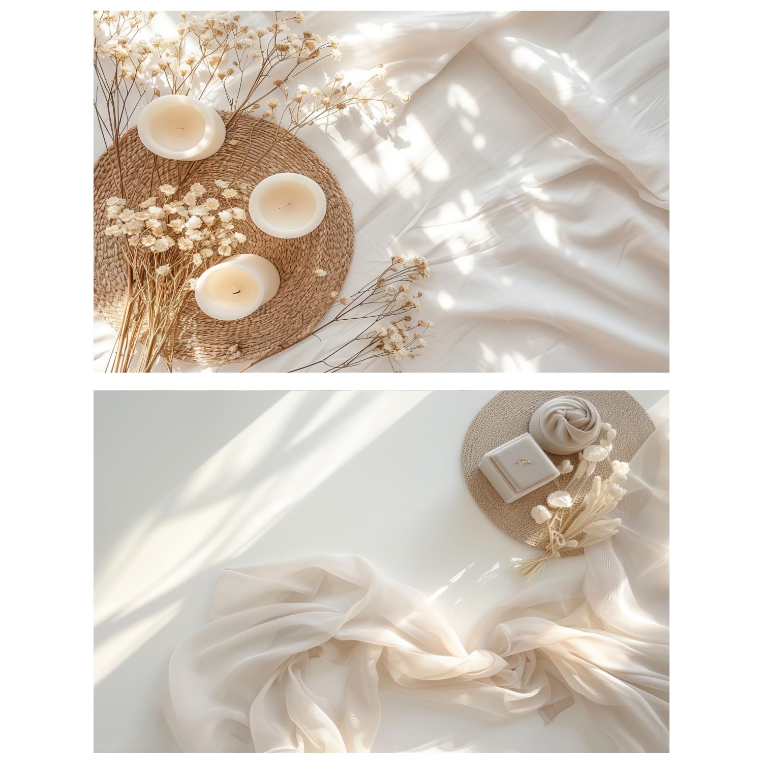 HomeArt Sheet 2 in 1 Product Photography Backdrop 3D Flat Lay Tabletop Double-Sided 20x29 Photo Background PVC Wrinkle Free for Small Products Food, Cosmetics Shoot (Combo 20)