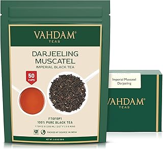 VAHDAM, Fresh Harvest - Imperial Darjeeling Tea Loose Leaf 50+ Cups (100g/3.53oz) - Limited Edition MUSCATEL FLAVOUR - Hig...