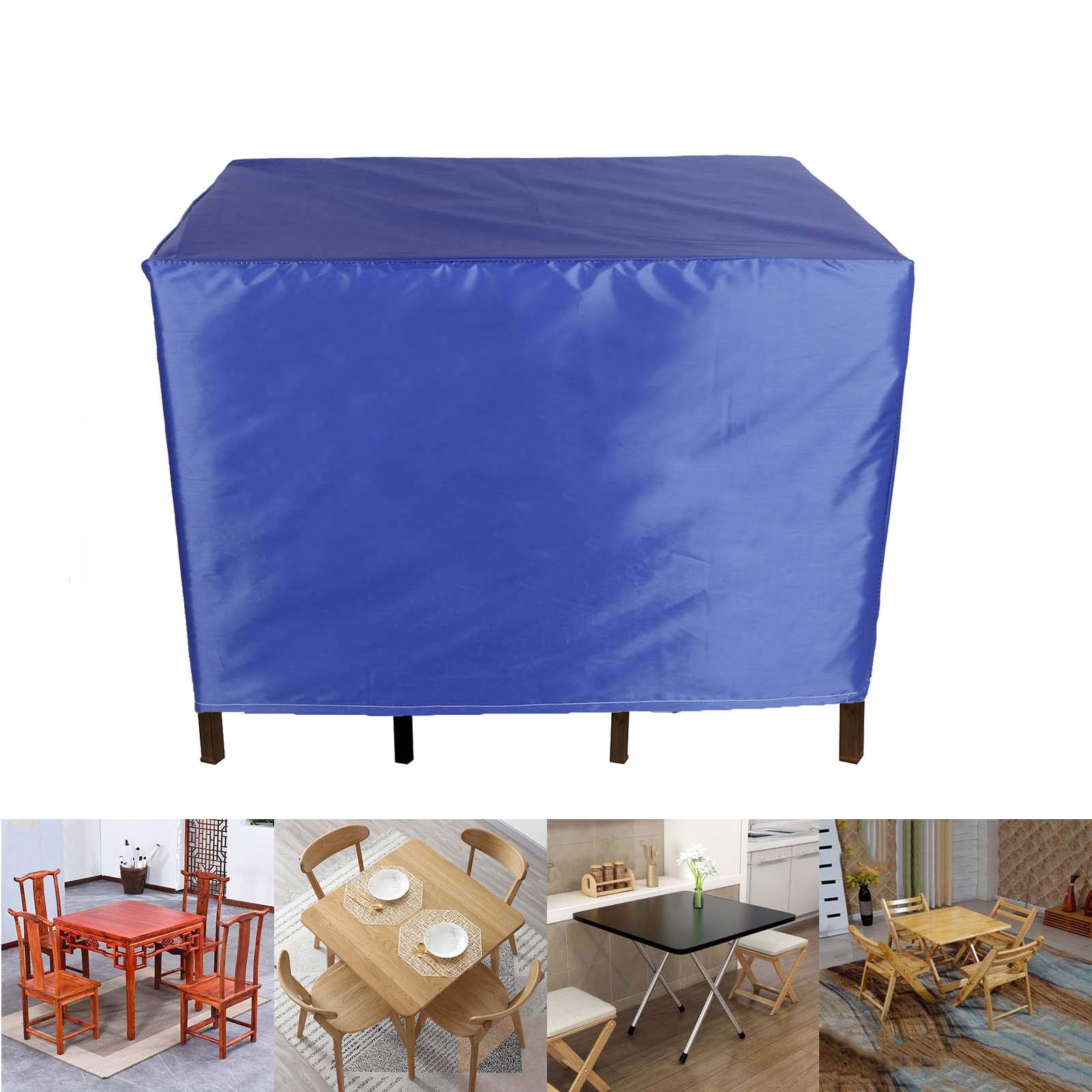 BAILR Copertura per Mobili da Giardino 122×122×74cm, Coperture per Mobili da Giardino Impermeabile, Copritavolo da Esterno, 420D a Prova di Polvere Protezione UV Antivento