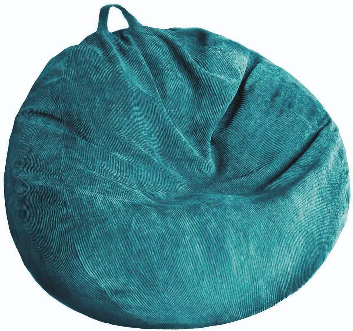 Kisoy 3 Ft Bean Bag Chair Cover (No Filler) Stuffed Animal Storage Bean Bag Cover Pets Dogs/Cats Lazy Beds. Washable Ultra Soft Corduroy Stuffed for Organizing Plush Toys or Textile, Sack Bean Bag