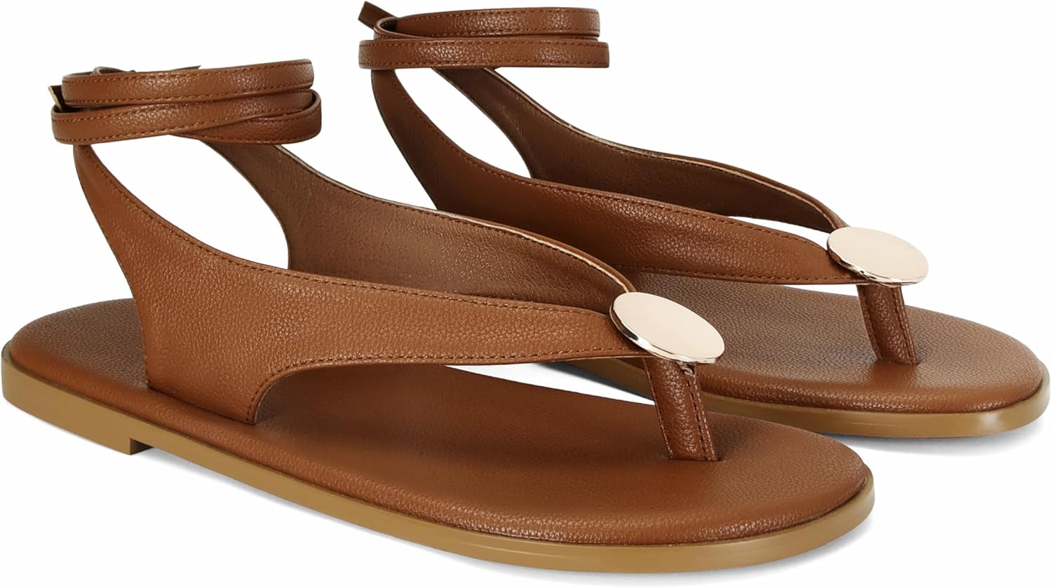 Flat Sandals for Women Strappy Sandals Comfortable Dressy Beach Flip Flop Slides Th...