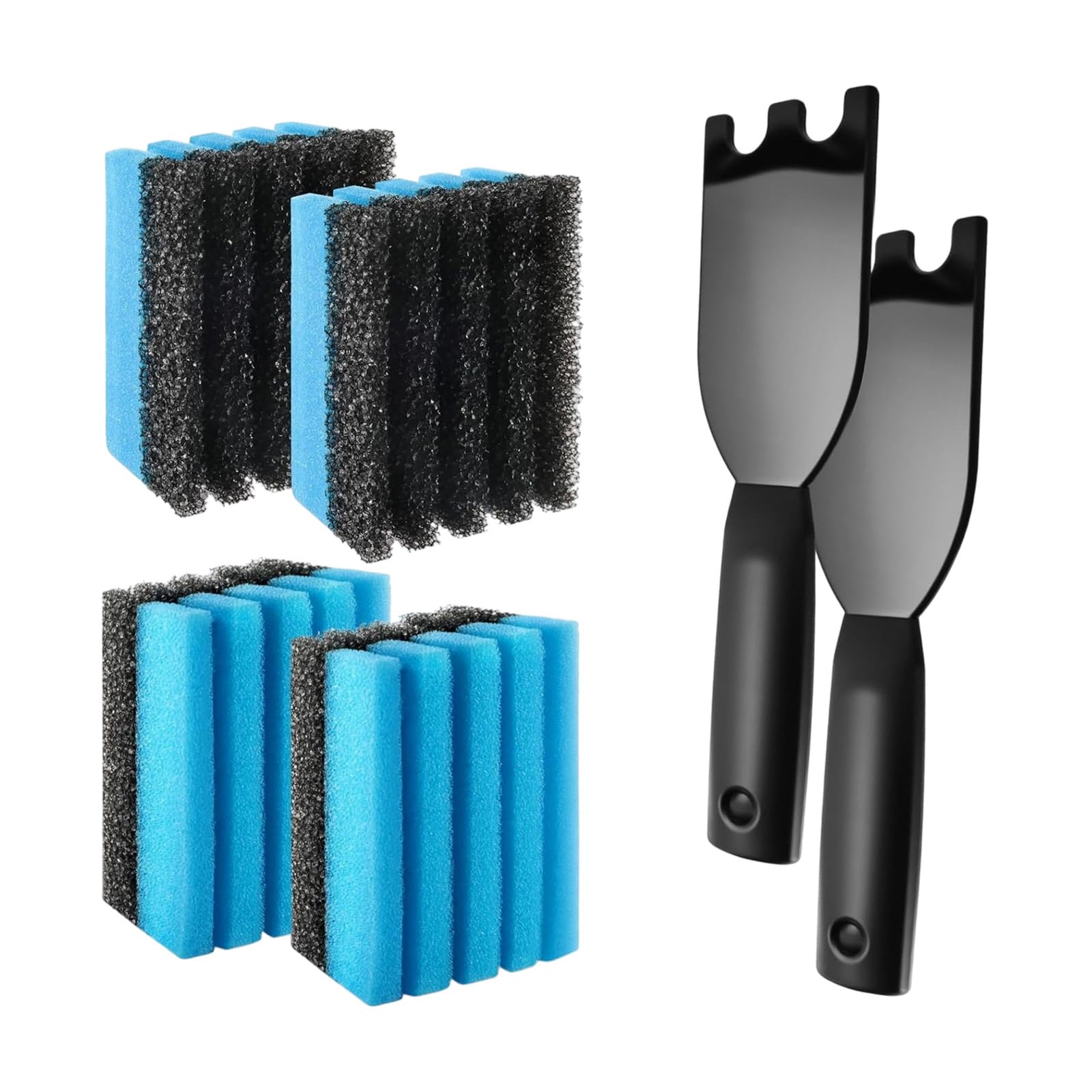 Mekalero Nylon Grills Brush with Scouring Sponge for Indoor Outdoor Grills Cleaning Tool Practical Barbecue Scrapers Barbecue Cleaning Spongiform