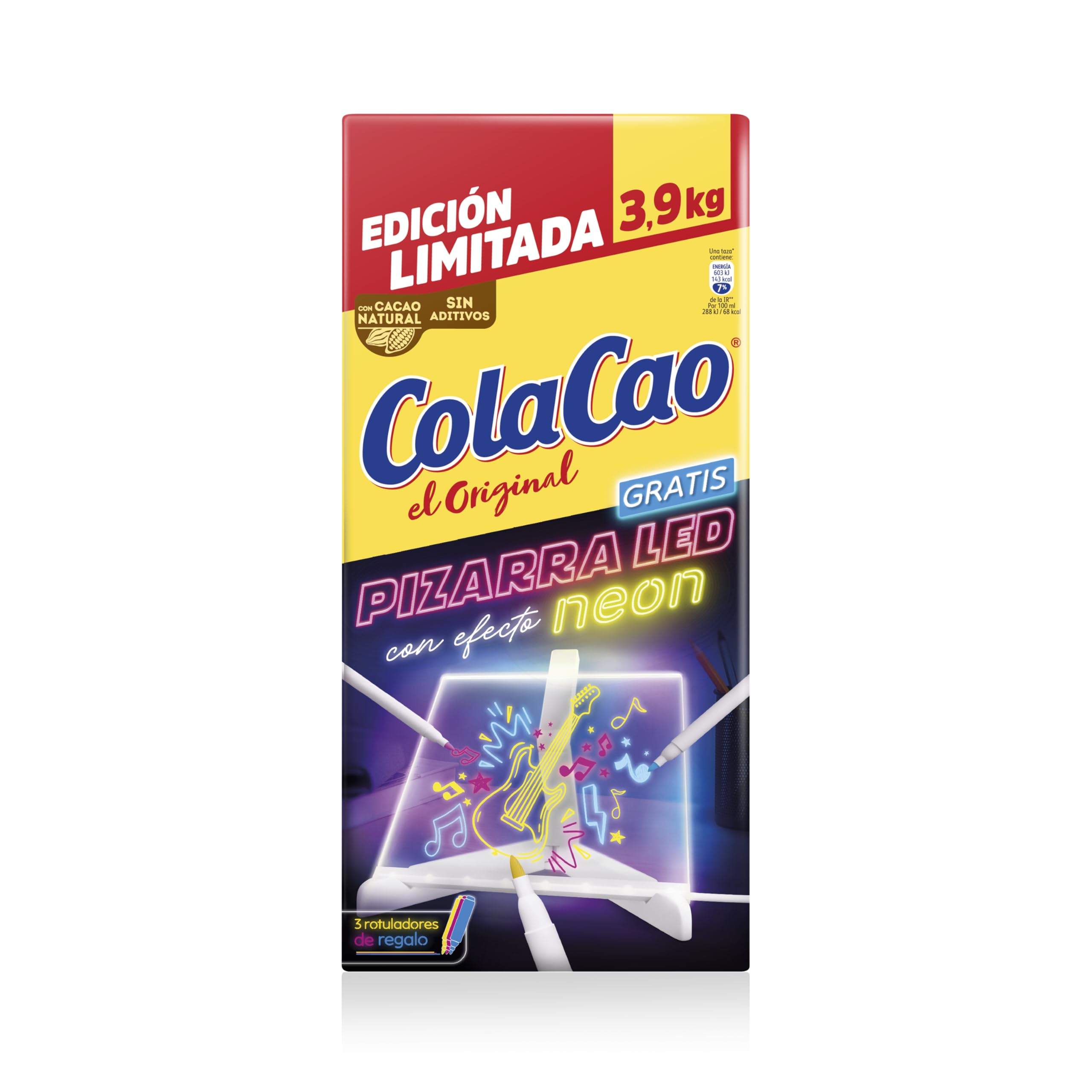 ColaCao Original Cacao Soluble Natural sin Aditivos 3,9 kg