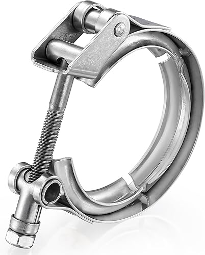 Abrazadera de banda en V de liberación rápida de 1.5 pulgadas, acero inoxidable 304, accesorios de abrazadera para bridas de tubo de escape, 1