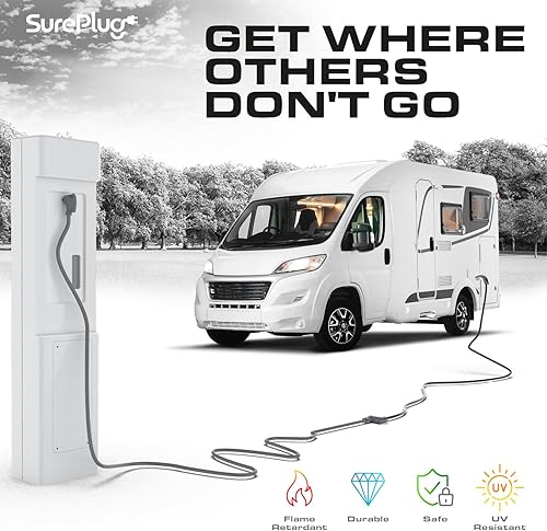 Miniatura 5 de Cable de extensión de 50 amperios para RV y EV de 15 pies  NEMA 14-50 - Cable de extensión de cargador Tesla  250 voltios (STWAWG) - Listado ULETL