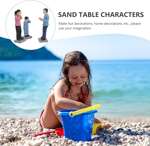 Miniatura 7 de Kisangel Juego de figuras pequeñas pintadas con temática de disputa familiar, figuras pequeñas pintadas de personajes de mesa de 1.18 pulgadas para