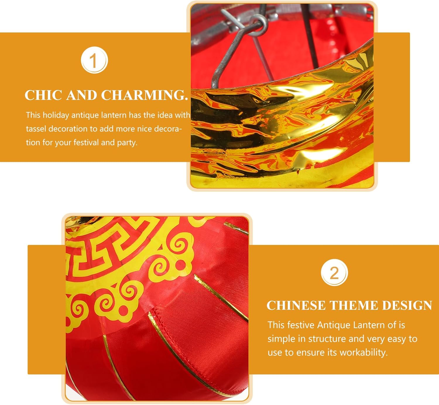 2pcs Red, 2025 New Year 18.8in Large Silk Lantern Lunar Year Outdoor Red Lamp Hanging Decorative for New Year Spring Mid Autumn Festival Wedding Celebration