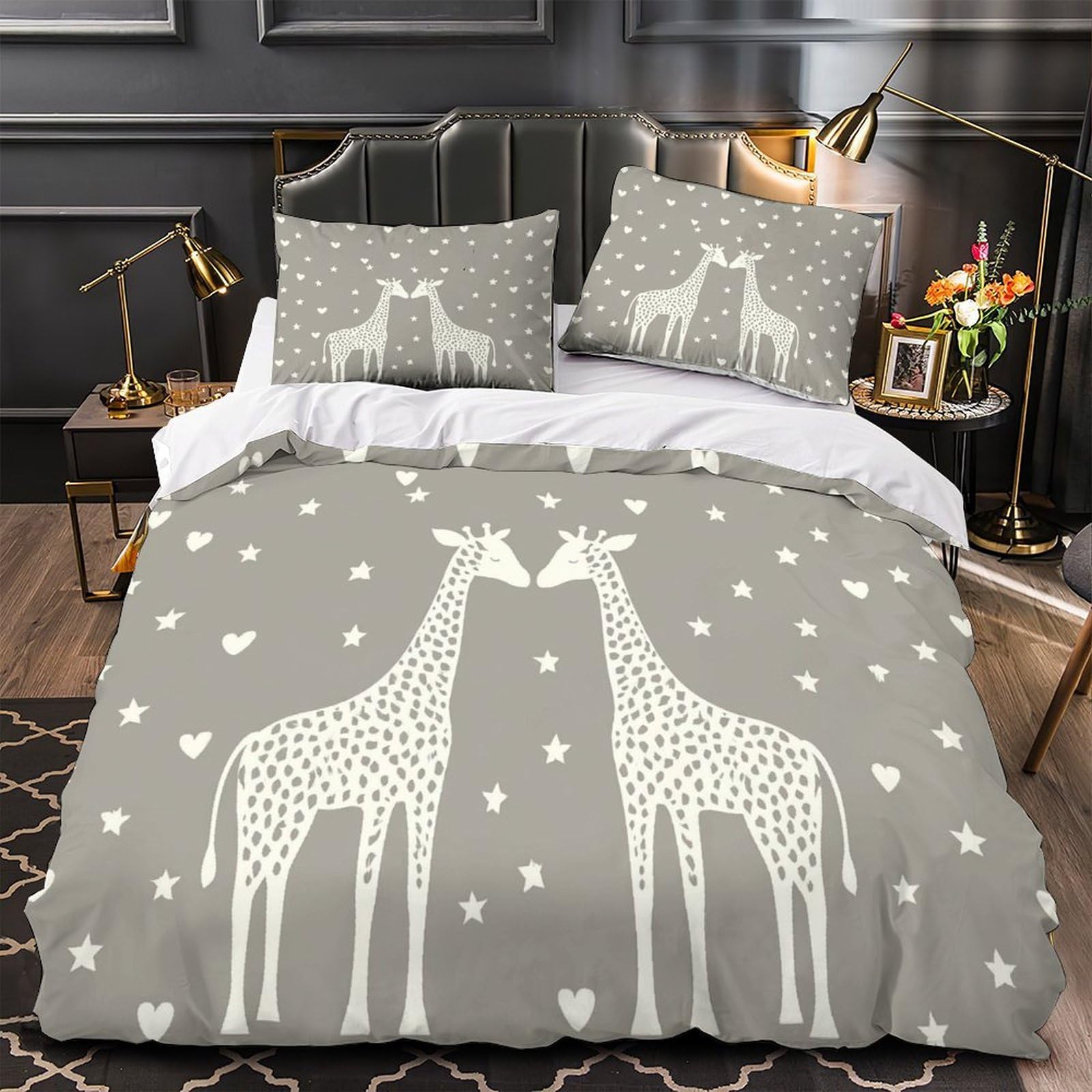 Housse de couette pain d'épice 200x200 parure de lit Noël