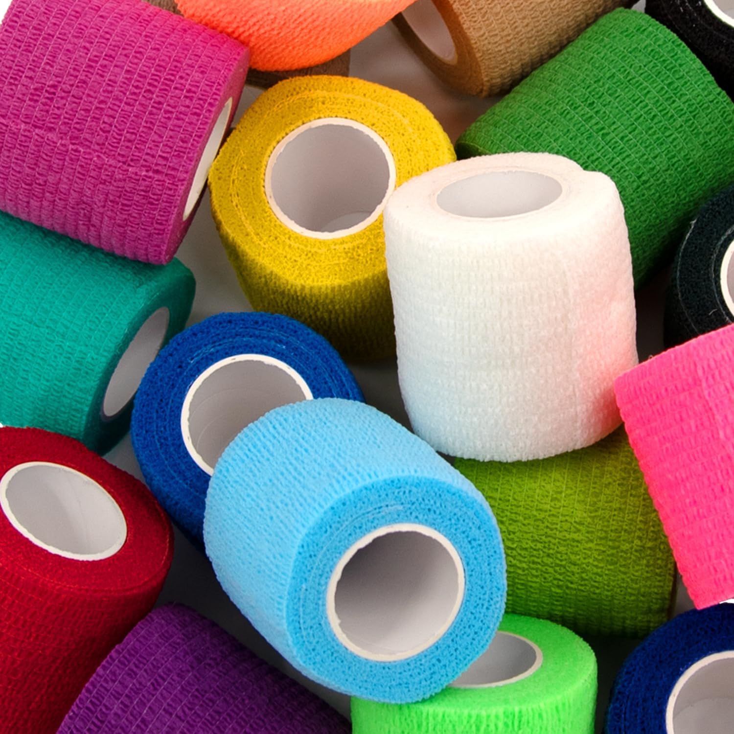 BQTQ 40 Rolls Self Adhesive Bandages Wrap 2 Inch Self Adherent Wrap Tape Self Stick Bandage Wraps for Wrist Ankle Swelling Sprains(20 Colors)